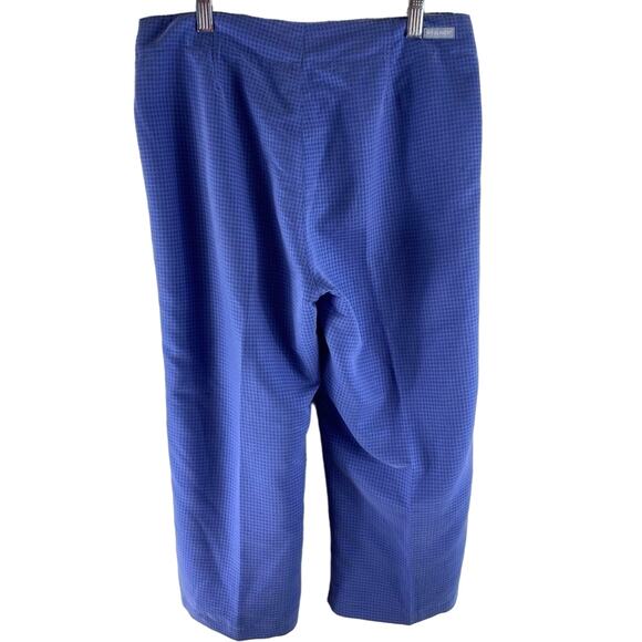 Woolrich Blue Checkered Cropped Lightweight Pants Size 6 Petite - Picture 2 of 6